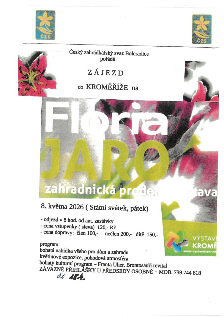 zájezd Floria Kroměříž