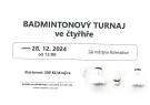 Badmintonový turnaj ve čtyřhře 1