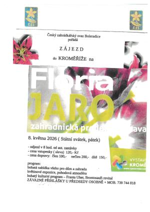 Zájezd - Floria Kroměříž 